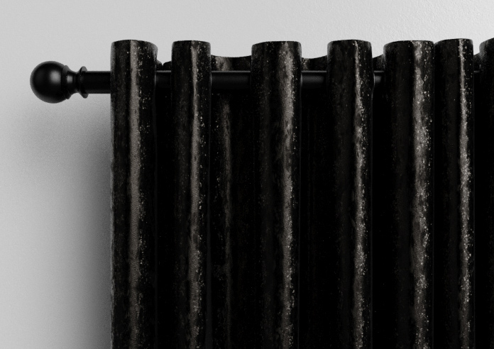 Crushed Velvet, Black Noir - Made to Measure Curtains - Image 12